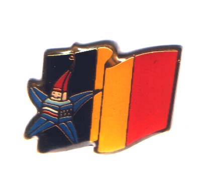 Albertville 1992 Mascots flag Belgia